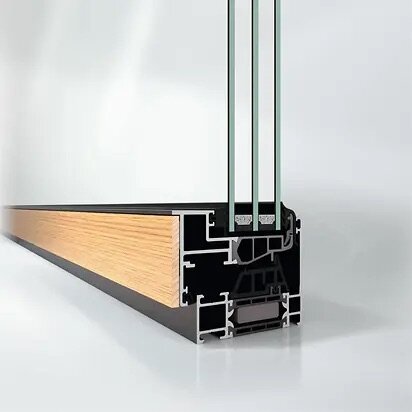 Aluminium-Blockfenster