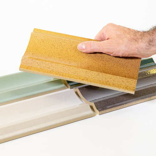 Steinzeug Doppelspitzplatte glasiert