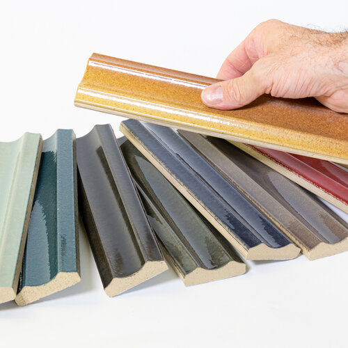 Steinzeug Wellenprofil glasiert